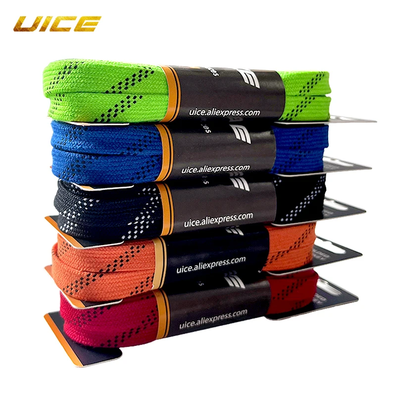 Ice Hockey Skate Laces 84-120in Dual Layer Braid Extra Reinforced Tips Waxed Tip Design For CCM BAU Ice Hockey Shoes Accessory