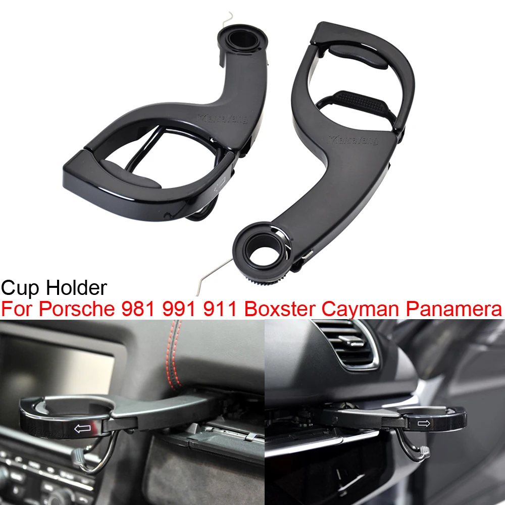 For Porsche 997 987 911 Boxster Cayman Car Dash Console Water Cup Holder Front Right/Left Retractable Drinks Holder 99155219401