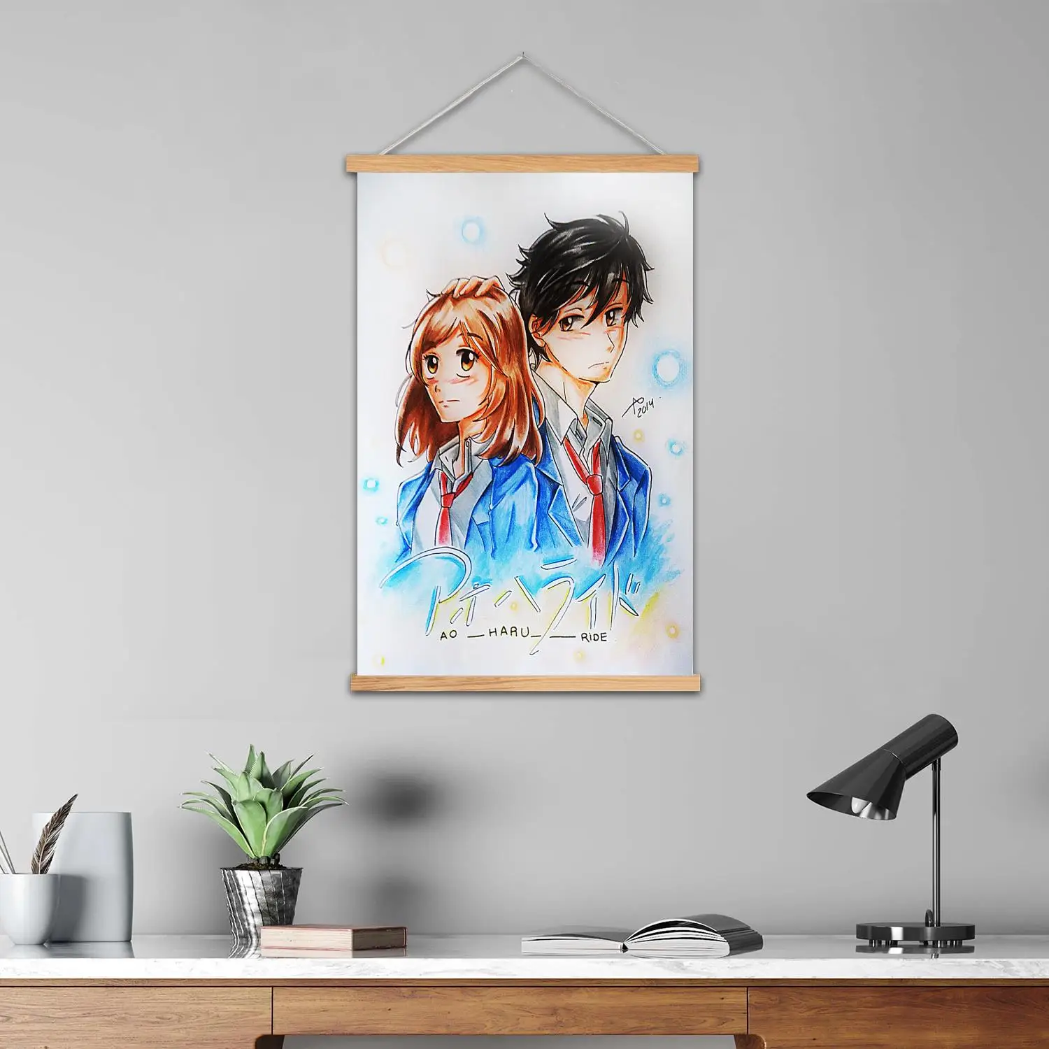 ao haru ride Framed Wall Painting Canvas Art Poster and Wall Art,  Modern Family Bedroom Decor,Decorative painting
