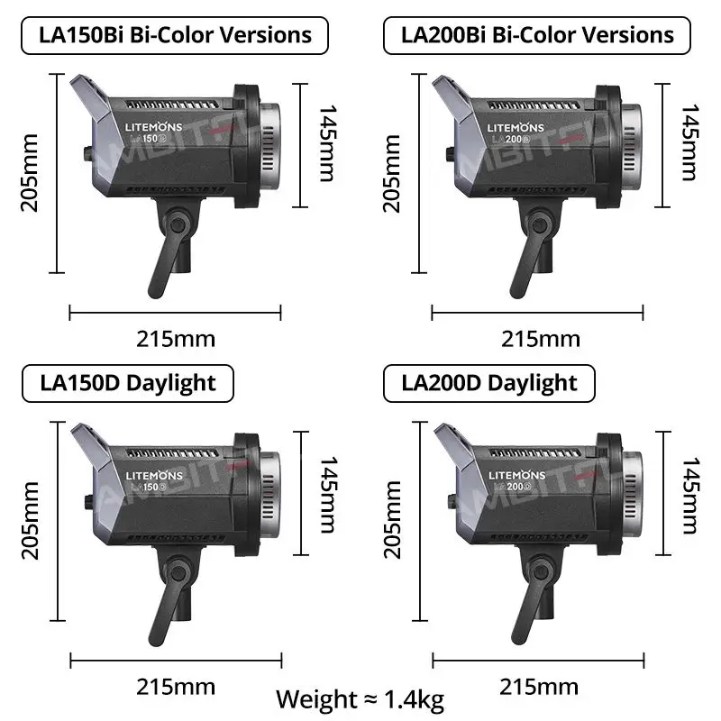 Godox LA150 D 190W 5600K LED Video Light Continuous Output +APP Control Bowens Mount Studio Light