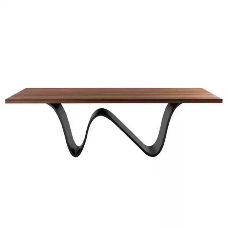 

Desk creative simple table and chair combination log desk