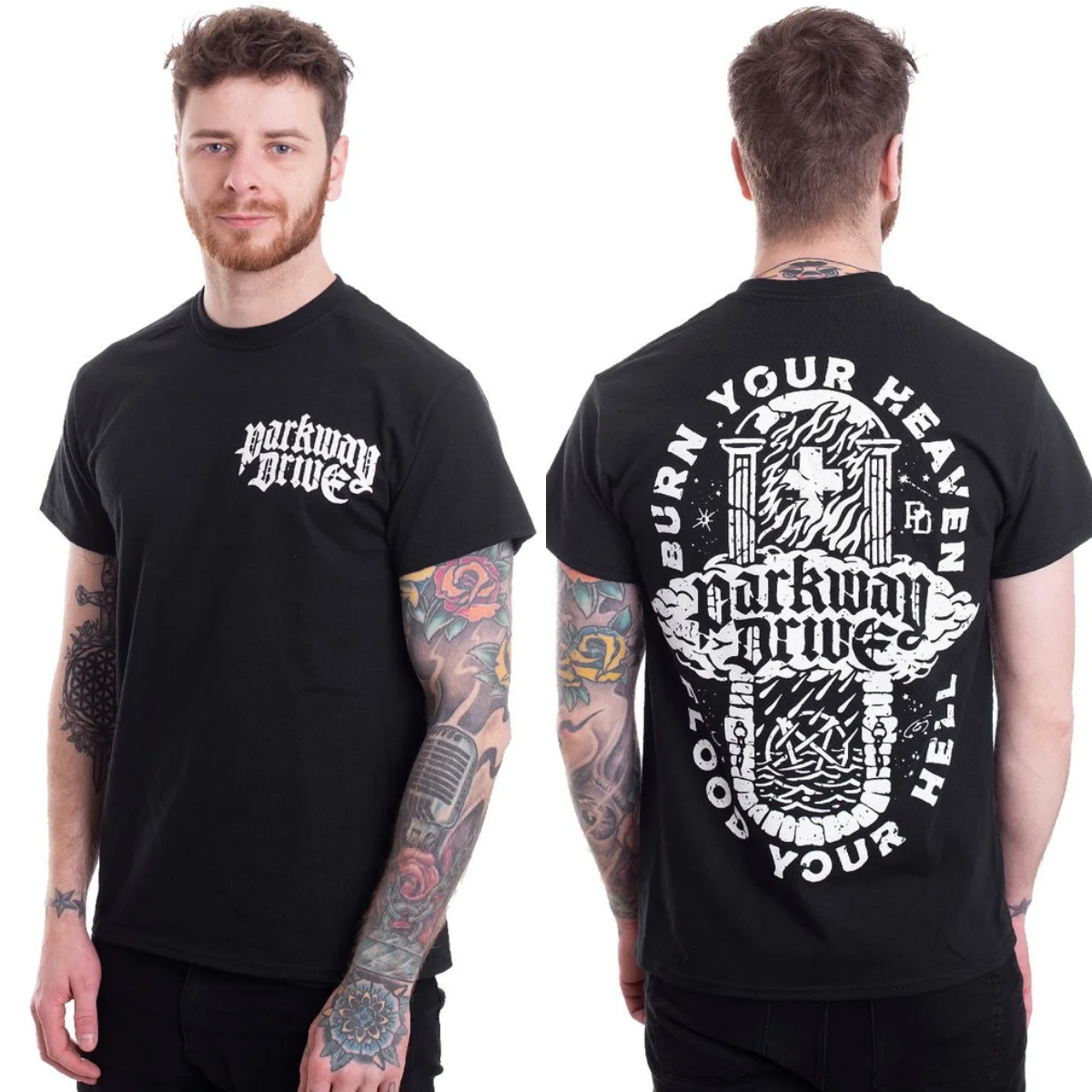 Y2k Parkway Drive Graphic Cotton T-shirt Unisex Summer Short Sleeve Fashion Brand Tee Luxury Casual Vintage Tees