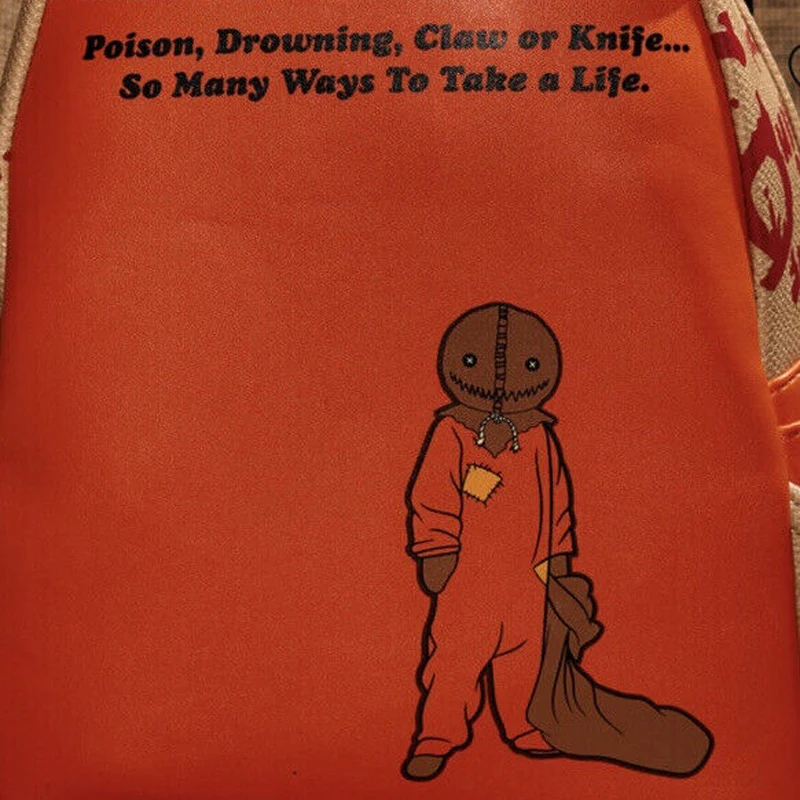 Trick 'r Treat Sam Pumpkin Cosplay Mini Backpack | Halloween Backpacks view 5