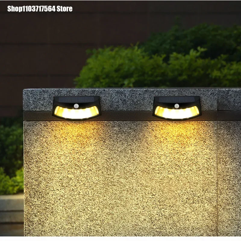 Solar garden outdoor light household outdoor garden aisle lighting villa garden human sensing led wall light