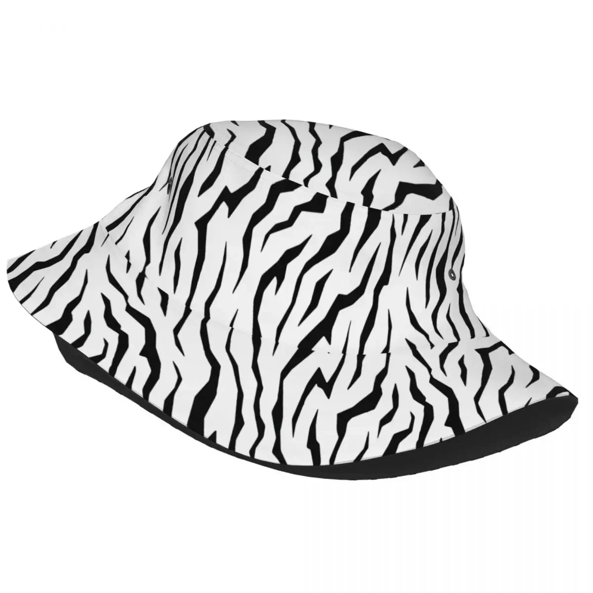 Full Seamless Zebra Tiger Stripes Bucket Hat Women Men Unisex Trendy Animal Skin Summer Fisherman's Hat