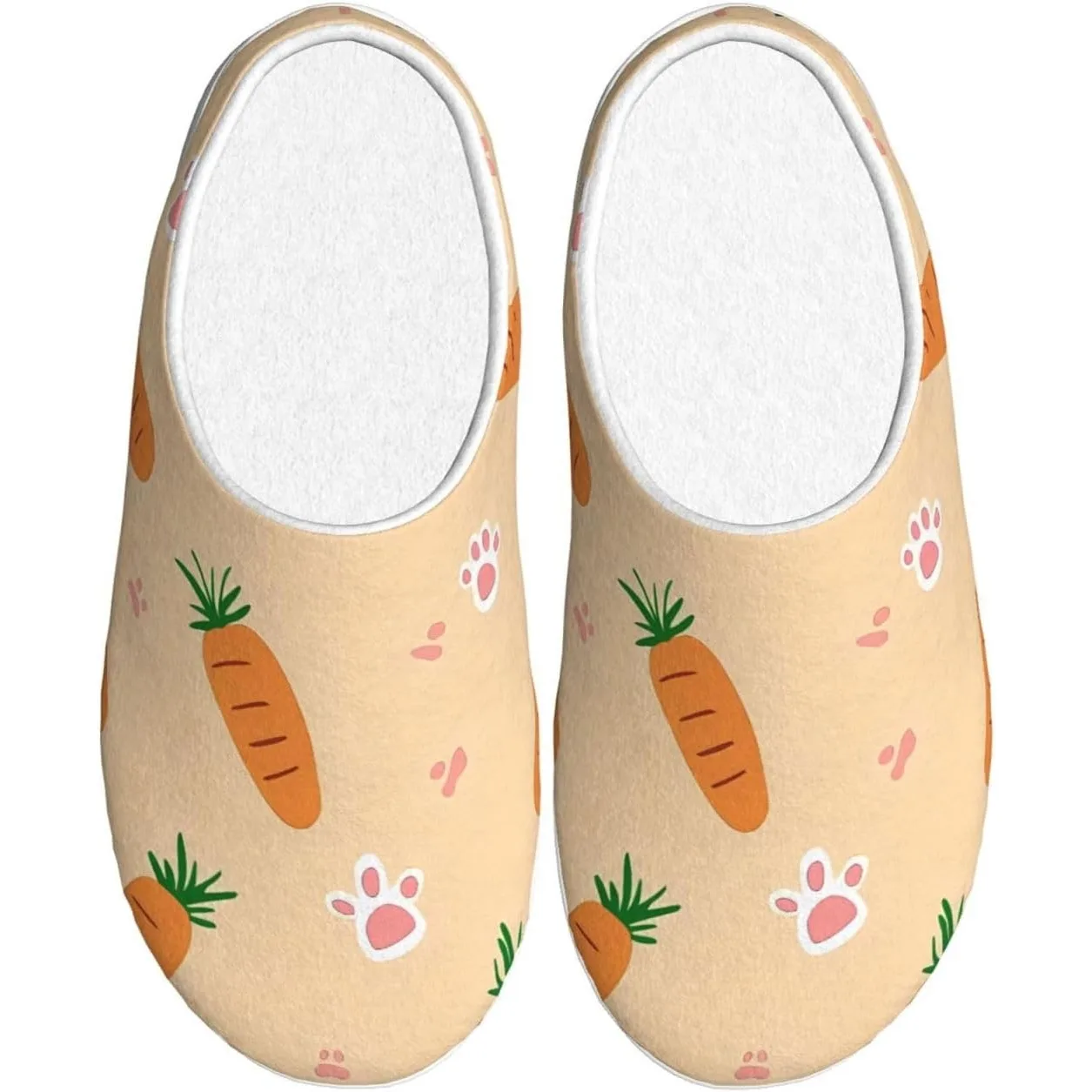 

Carrots Dots Women’s Cozy Slippers Soft Cotton Indoor & Outdoor House Slippers With Anti-Slip Sole