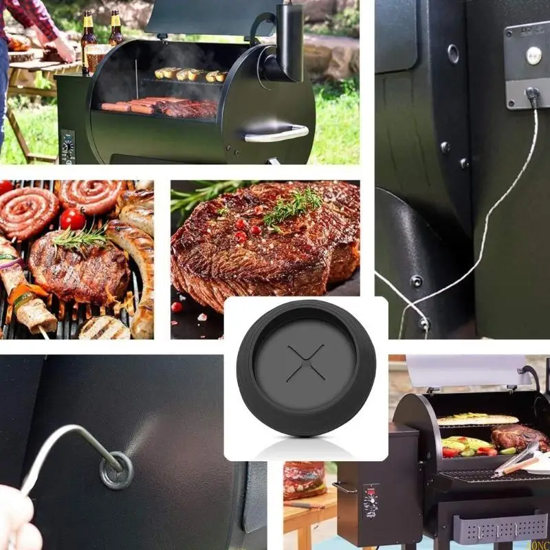 A0NC 1/3/6/12 قطعة مسبار مطاطي جروميت أسود درجة الحرارة مسبار جروميت شواية مدخنة حرارية