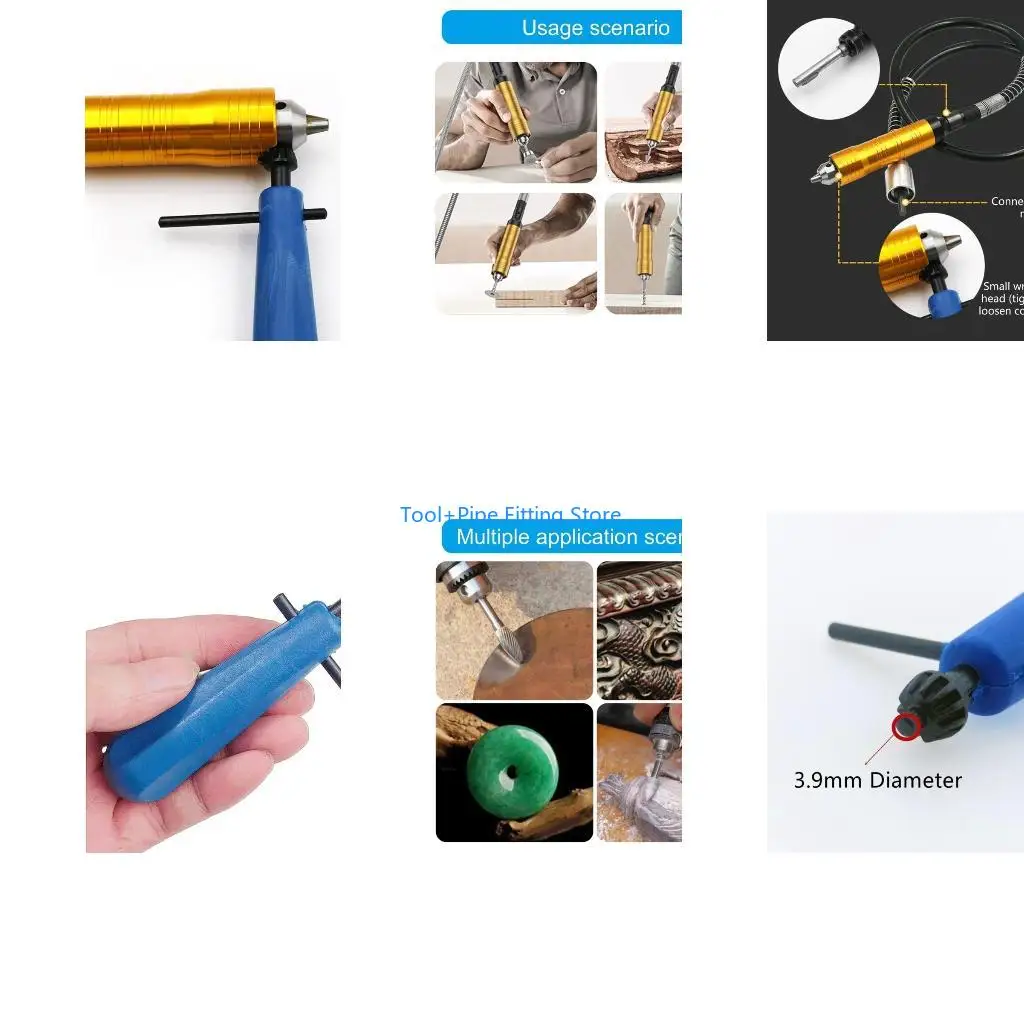 F92B Engraver Flexible Shafts 6.5mm Flexible Shafts Handpiece Electric Drill Handle C