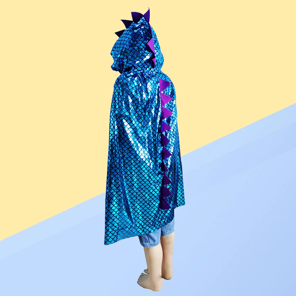 Children Dinosaur Hooded Costume Cloak 110cm Halloween Party Capes Performance Clothing Kids Cloak Children Capes