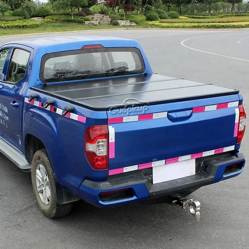 Factory High Quality Hard Tri Fold Aluminum 4x4 Pickup Truck Bed Cover Tonneau Cover For toyotas Hilux Revo Vigo Tacoma Tundra