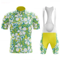 2023 New Summer Men's Clothing Cycling Shorts Flower Bicycle Set Road Bike Shirt Suit Summer Breathable Cycling Clothing Sets