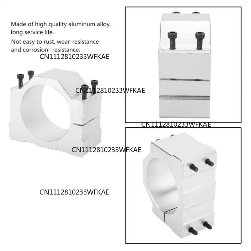 52mm 56mm 65mm 80mm Aluminum Spindle Clamp Motor Bracket with 4pcs Screw for CNC Engraving Router Machine Motor Mounting Holder