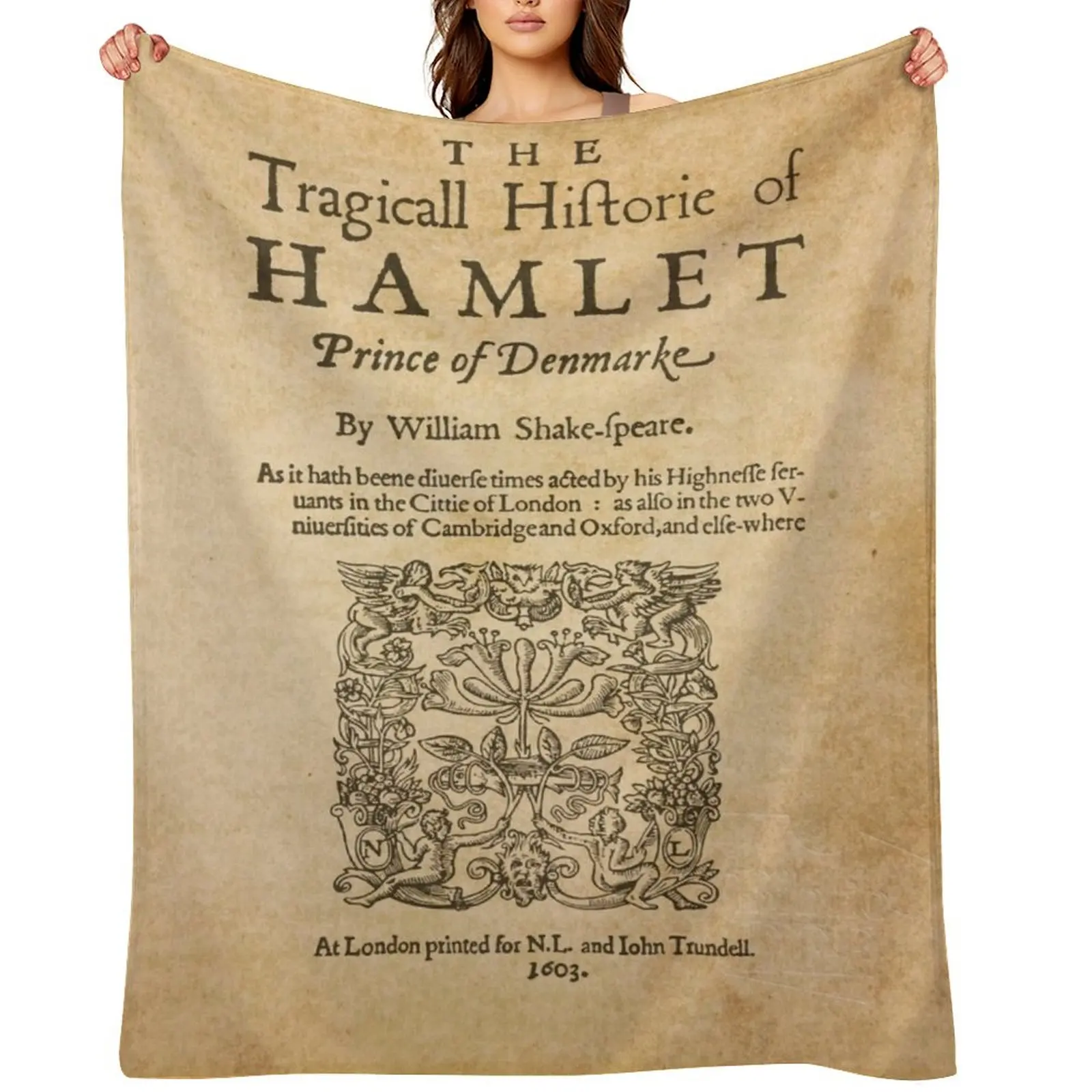 

Shakespeare, Hamlet 1603 Throw Blanket Thermals For Travel warm for winter Luxury Throw blankets ands Blankets