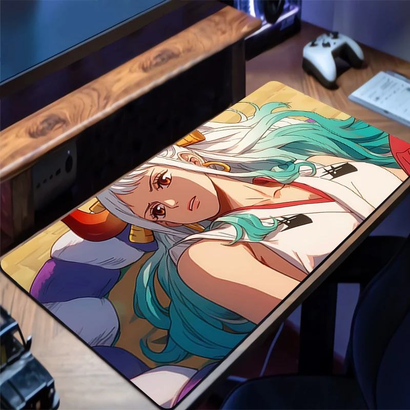 

Mouse Pad Gamer Anti-slip One Piece Yamato Anime Desk Mat Gaming PC Accessories Tablet Pad Large Mousepad Extended Keyboard Mat