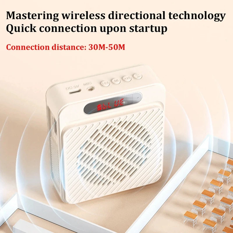 18 واط 2200 مللي أمبير بلوتوث مضخم صوت متعدد الوظائف مكبر صوت شخصي مع عرض ميكروفون للكلام المعلم