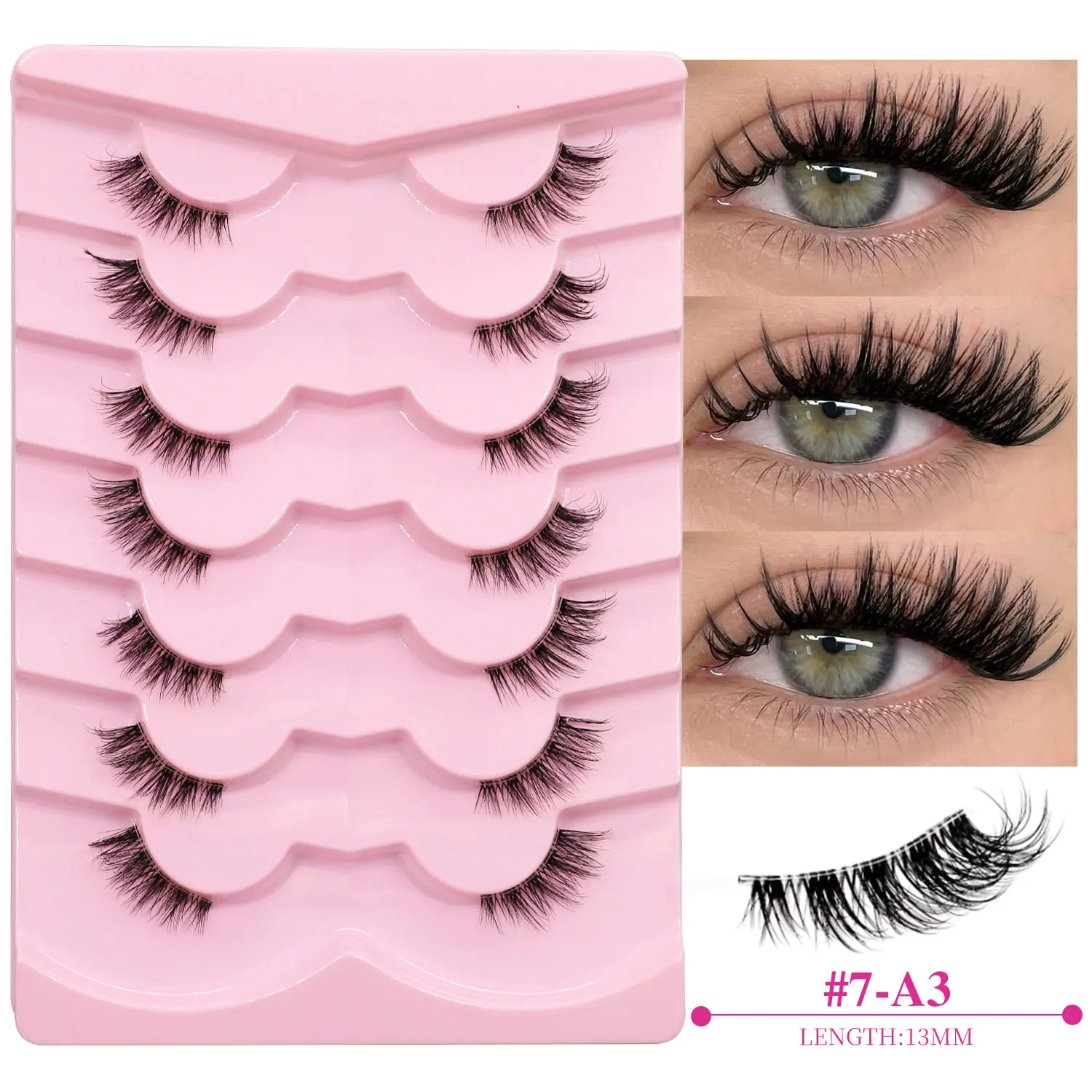 False Eyelashes Half Lashes, Cat Eye Look