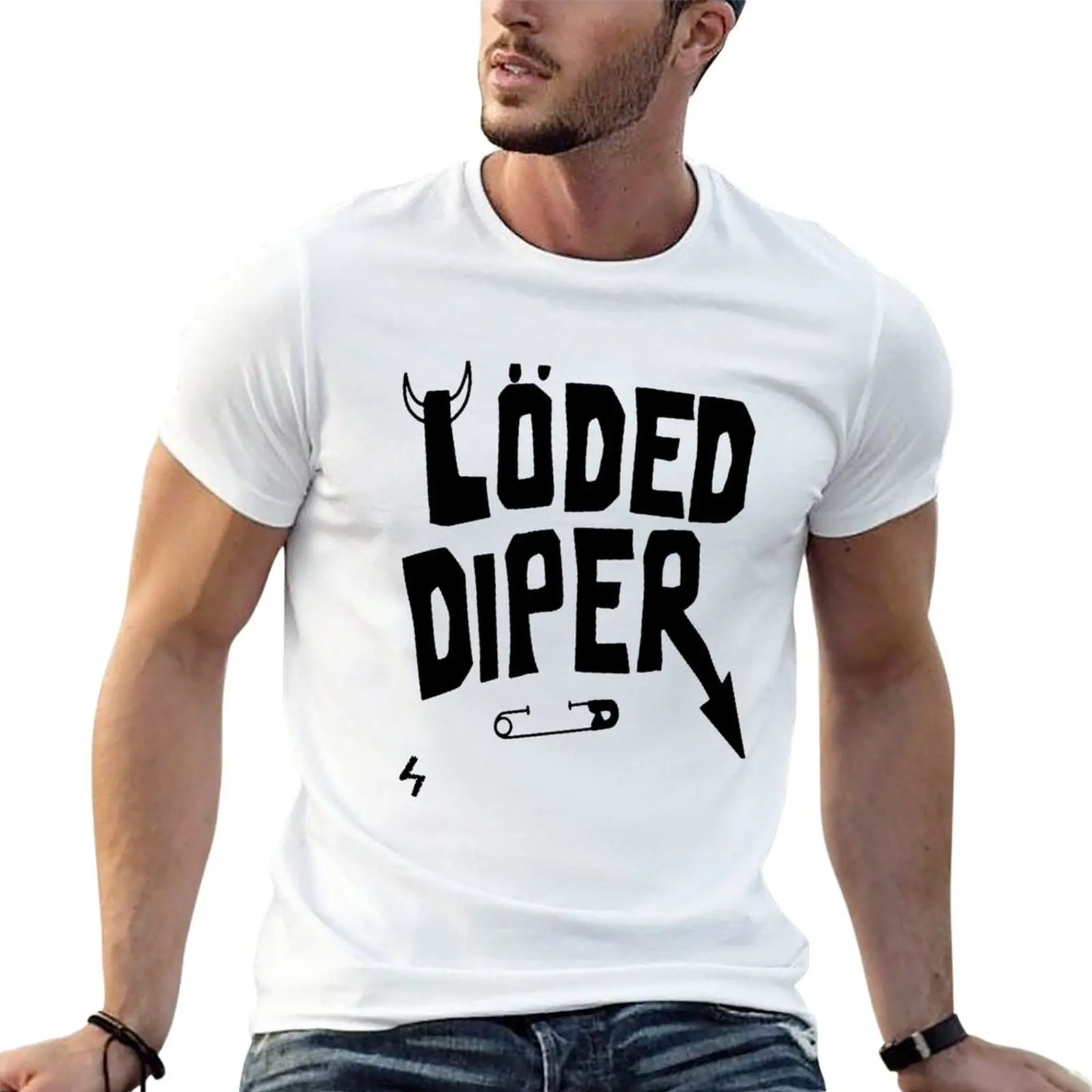 New Loded Diper For Anyone T-Shirt graphic t shirts hippie clothes summer tops T-shirt for a boy mens graphic t-shirts hip hop