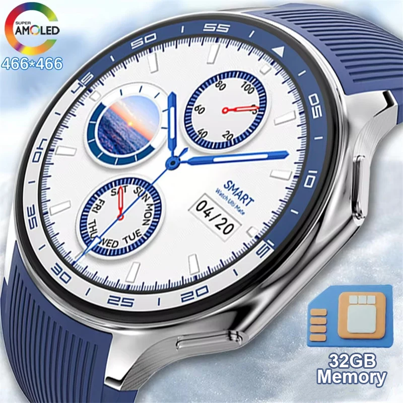 

For HUAWEI Smart Watch Men 466*466 AMOLED HD Screen 32GB Memory 3D Surround Vision Watch BT Call Waterproof Smartwatch 2025 New