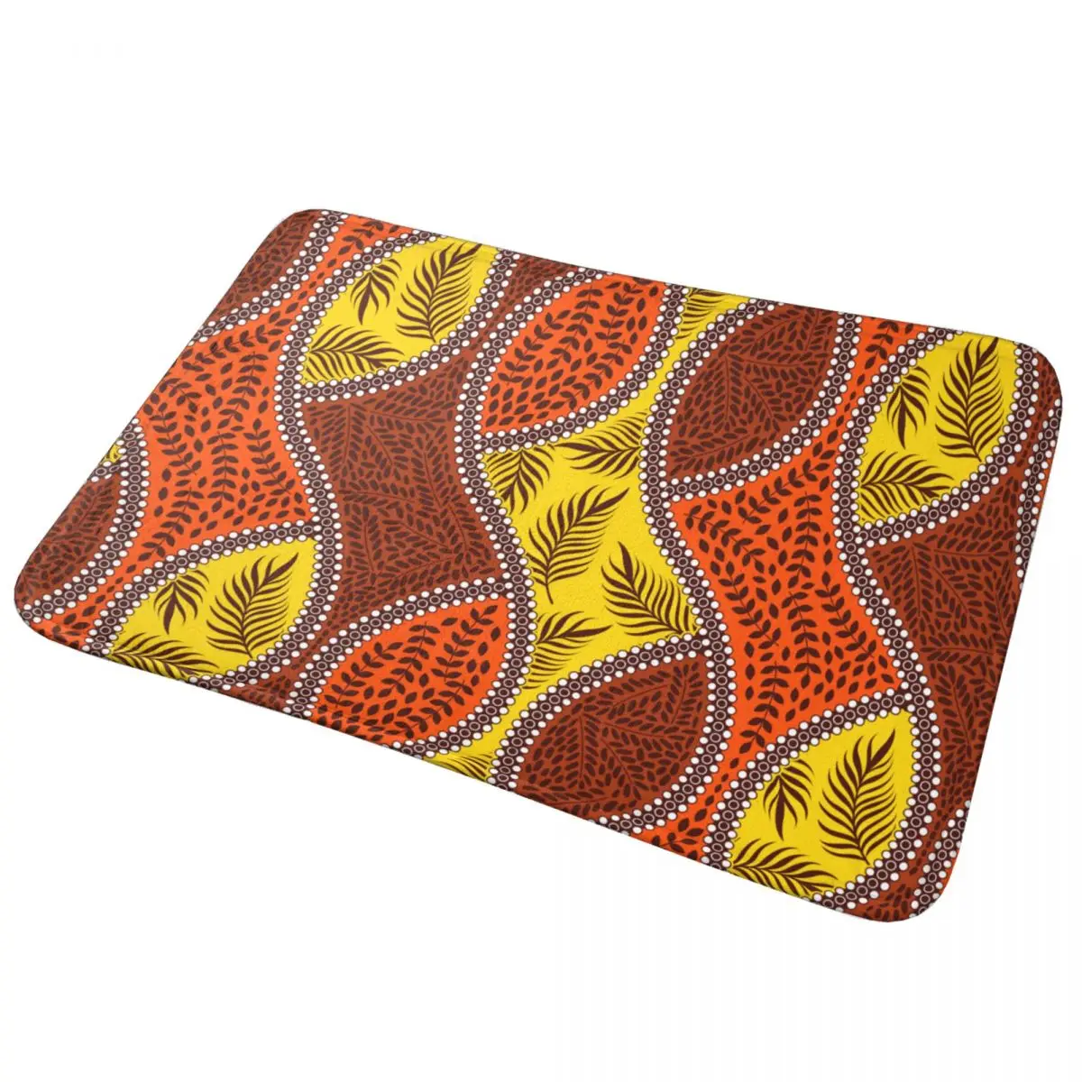 Fashion African Wax Pattern Bathroom Rug 60x40 Extra Soft Doormat Dutch Wax Bath Mat Dry Quickly for Bathroom Tub