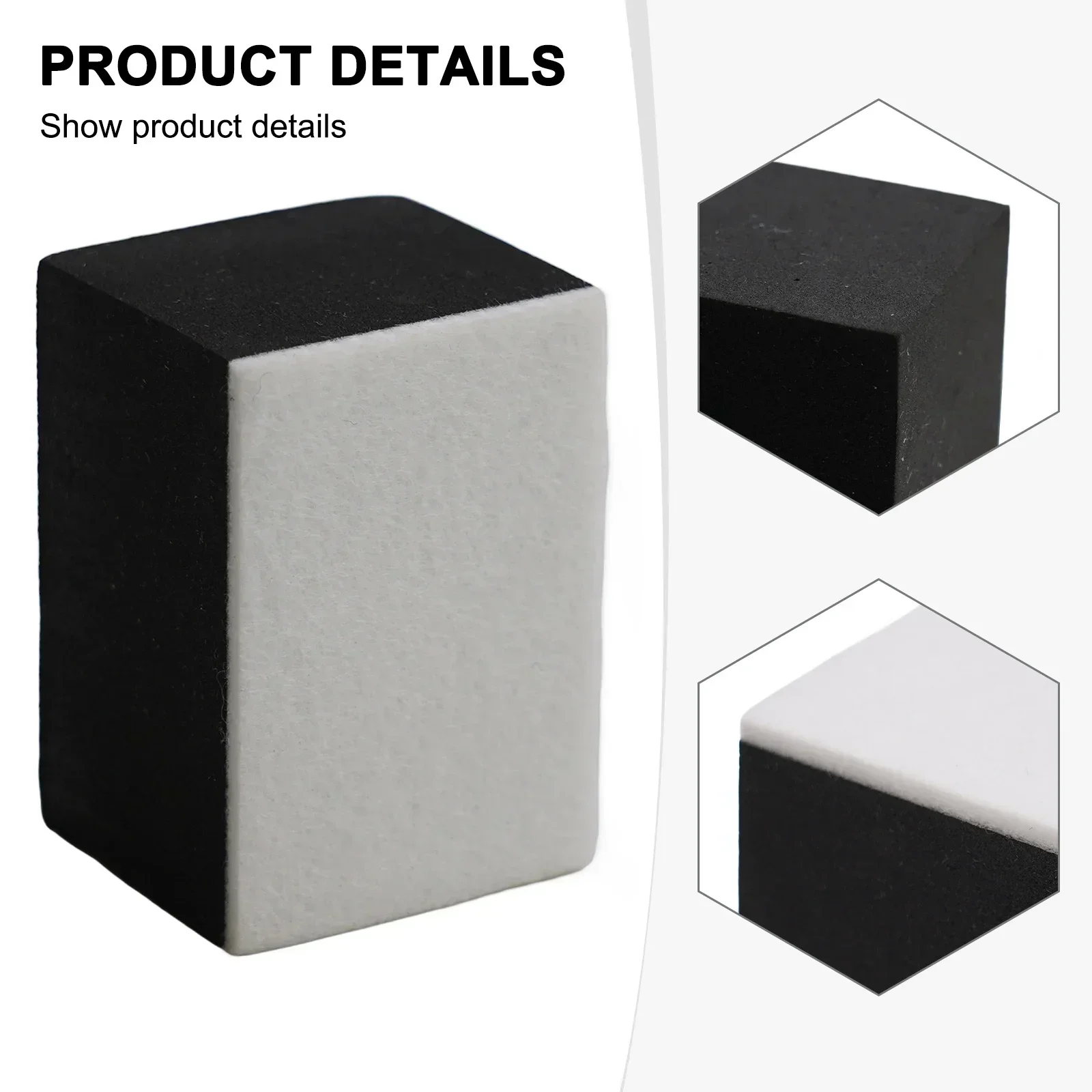 Car Polishing Sponges Car Ceramic Coating Practical Rectangle Sponge+wool Felt White+ Black High-density Sponge