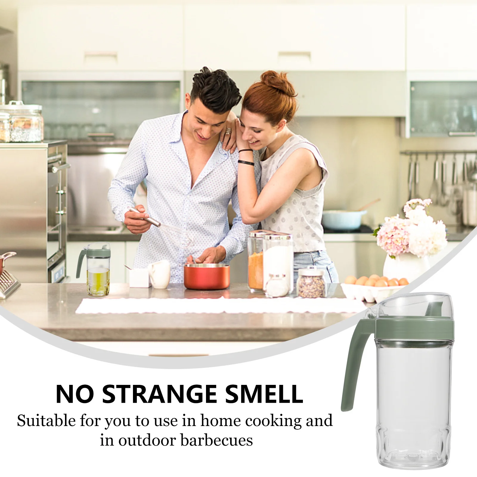 

1pc Oil Dispenser Bottle Anti-Leak For Cooking Kitchen Seasoning Storage Easy Clean No Smell Vinegar Sauce Soy Liquid