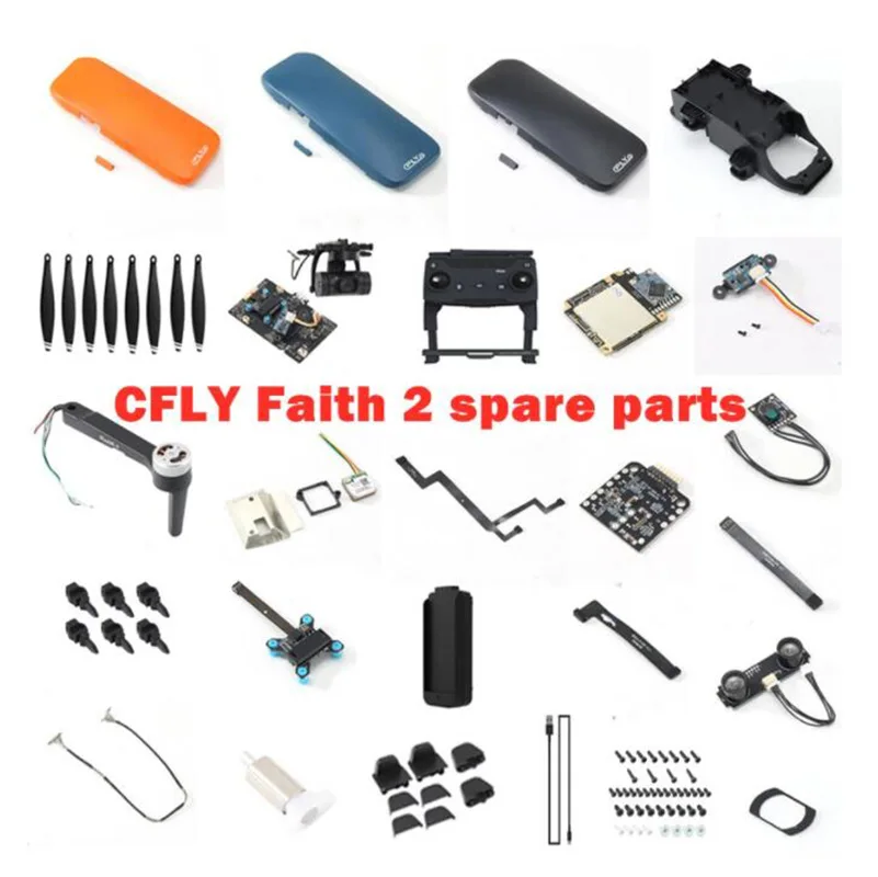 CFLY Faith 2 Faith2 RC Drone Original Parts Blade Shell Remote Control Camera Receiving Board Cable Arm Charger GPS Screw Etc.