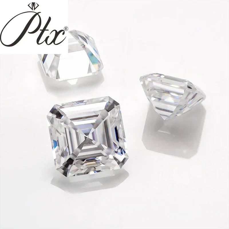 Moissanite Stone Asscher Cut 8.5x8.5mm Hand Cut Super White D Color Premium Gem Loose Diamond For Jewelry Making