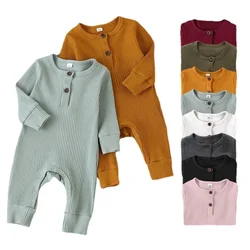 Herbst Neugeborene Baby Jungen Mädchen Stram pler Spiel anzug Overalls Baumwolle Langarm Baby Overall Neugeborene Kleidung