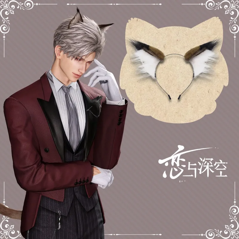 Jeu amour et espace profond Zayne Xavier Rafayel Sylus Cosplay chat oreille bandeau personnage accessoires chapeaux cheveux accessoires en Stock