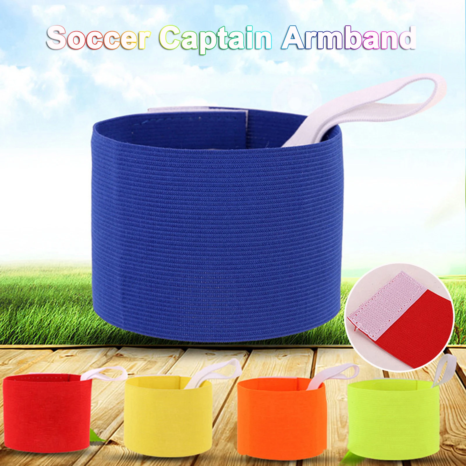 

Soccer Captain Armband Soccers Balls Football Arm Elastic Team Armbands Basketball Badgerugby Adjustable Captains dropship