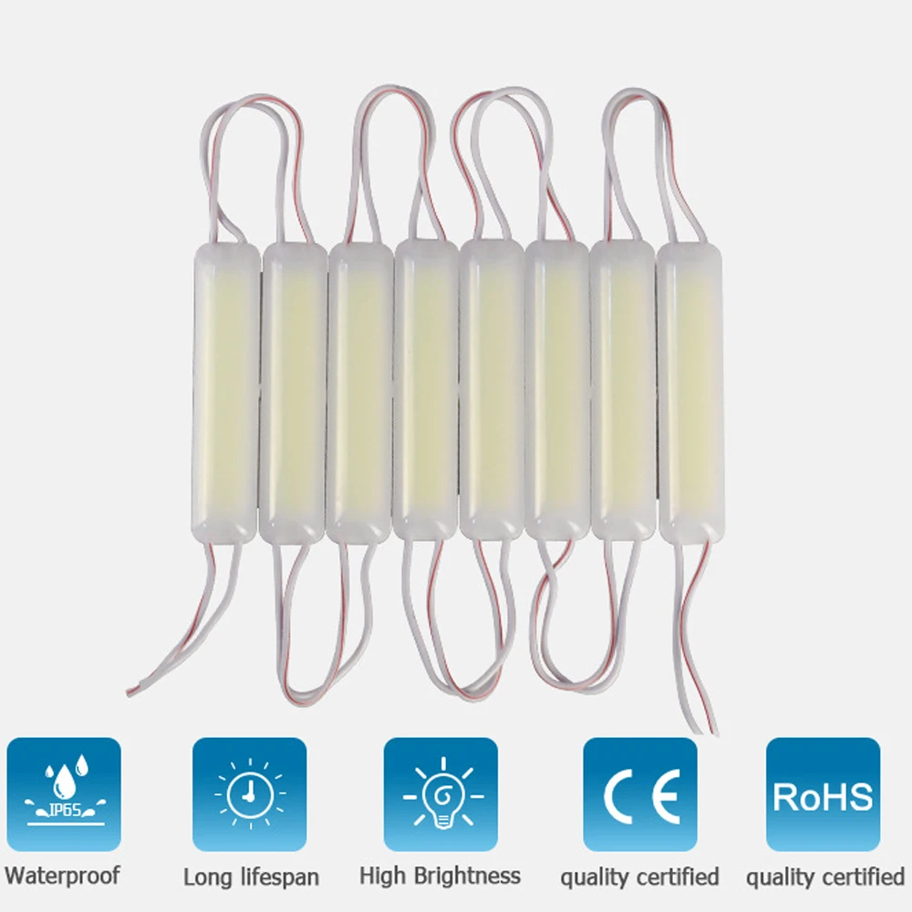 12V 24V 2W Ultra Bright COB LED Module Pure/Warm White/ Red /blue /Green Strip Lamp Bead 20PCS
