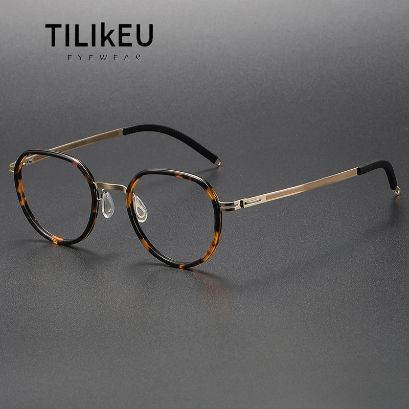 

2025 New Screwless Eyewear Denmark Brand Design Titanium Acetate Frame Retro Eyeglasses Optical Men Women Korean Glasses Frame