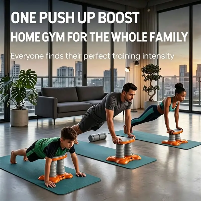 HOTB72A Push Up Stand Aid, Exercise Support Small Workout Equipment,Push Up Helper Effortless Rebound Push Up Assist