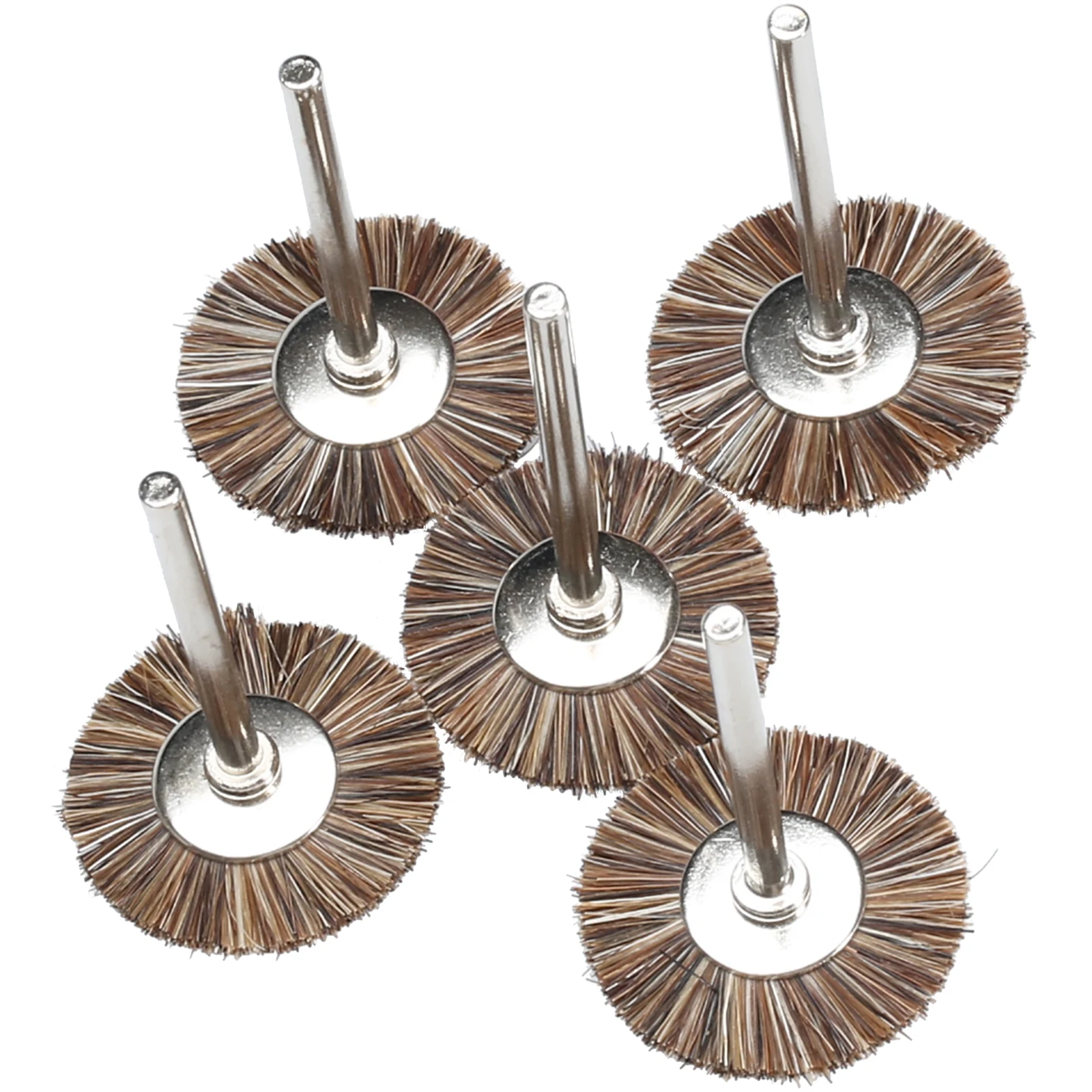10 шт., 25 мм Искусственные щетки, вращающиеся инструменты, щетки, набор колес, Полировочный инструмент с хвостовиком 3 мм для аксессуаров Dremel