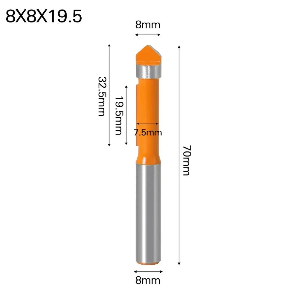 1PC 8MM Shank Milling Cutter Wood Carving 1-1/4