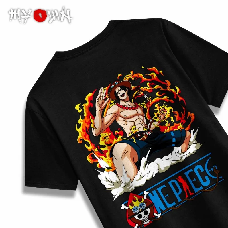 MYOWN - OP-15 - تي شيرت Baju Kaos Distro Premium ANIME One Piece Ace Cotton Combed 24S #1