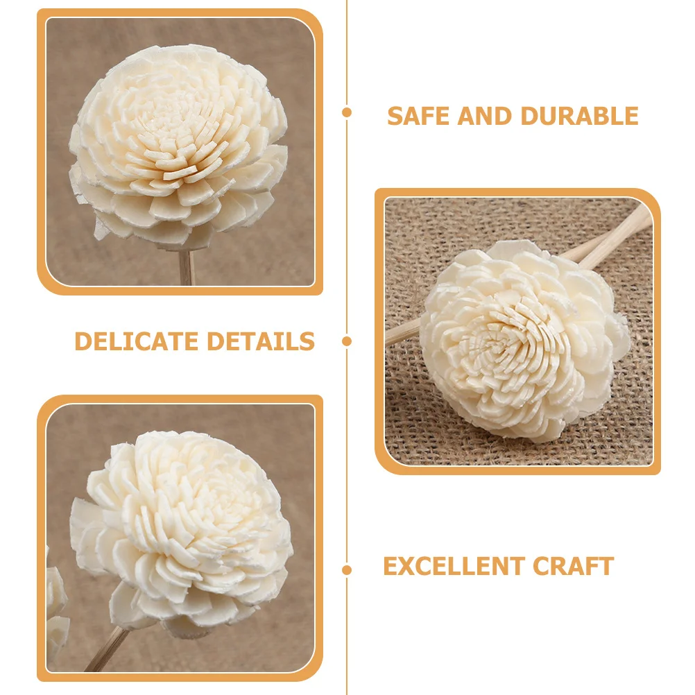 

10Pcs Flower Top Diffuser Sticks Rattan Reed Sticks for Aromatherapy Oil Bottle Home Fragrance Reed Diffuser Aromatherapy Stick