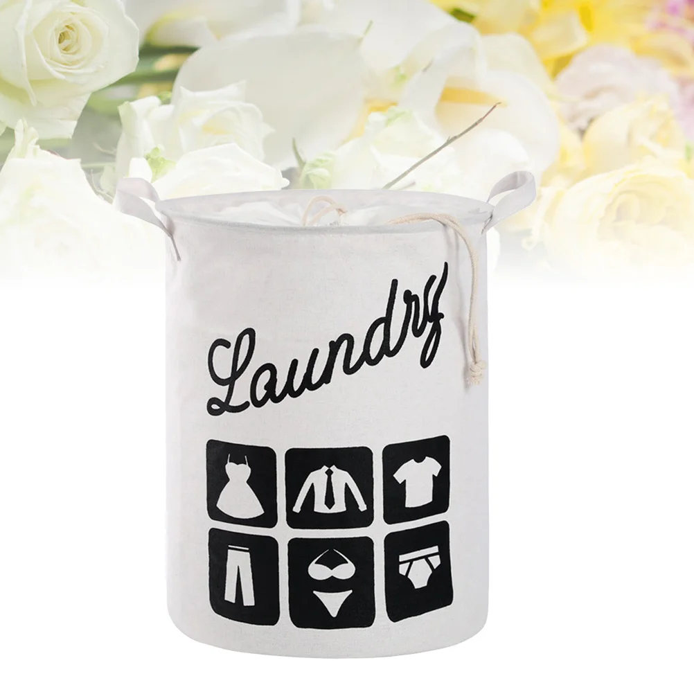 

Cotton Linen Foldable Sundries Storage Basket Laundry Hamper Portable Large Capacity Dirty Clothes Organizer Laundry Hamper