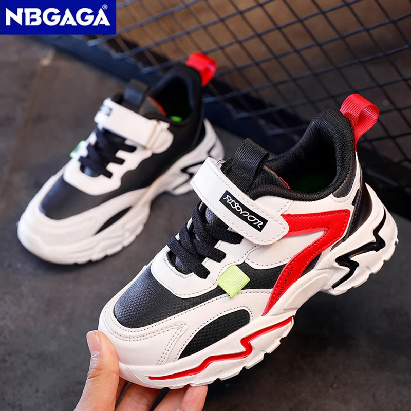 Four Seasons Sport Kids Sneakers Boys Casual Shoes For 5-16Years Children School Walking Non-slip Outdoor Running Shoes Leather