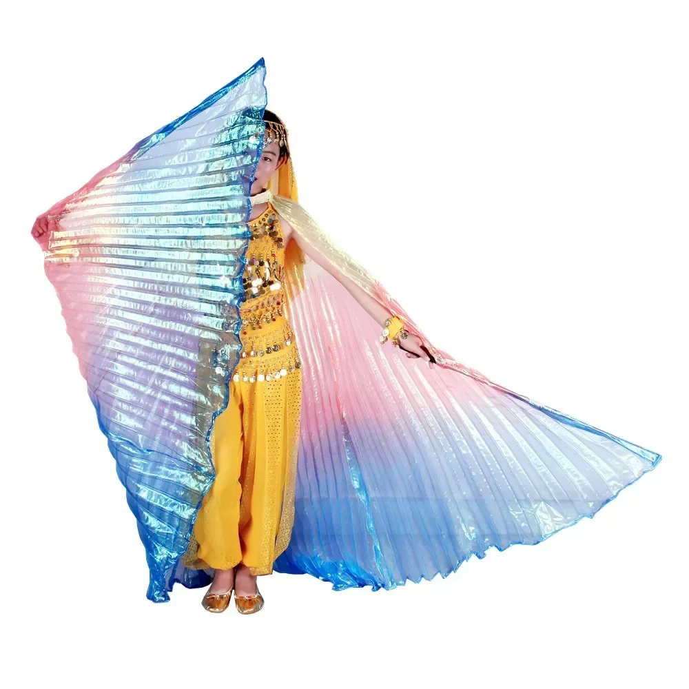 ปีกเต้นระบำหน้าท้องสำหรับเด็กผู้หญิงชุดเต้นระบำหน้าท้องดีไซน์แบบตะวันออกปีกเต้นรำสีสันสดใส