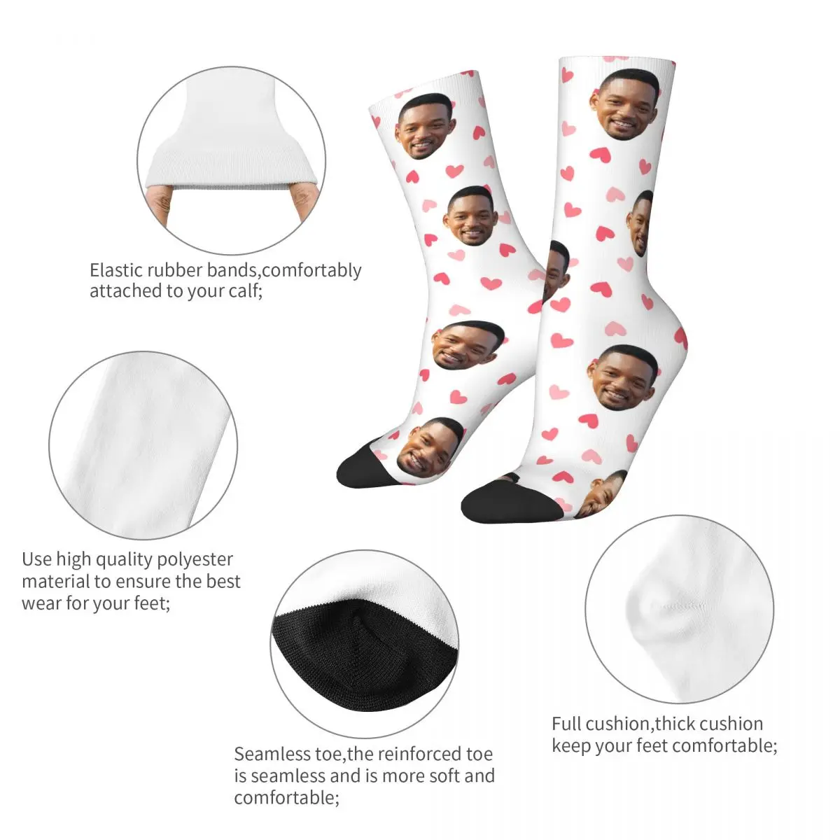 Funny Custom Socks Face Photo Picture Socks Customized Wife Husband Girlfriend Boyfriend Valentines Xmas Gifts Personalized Sock