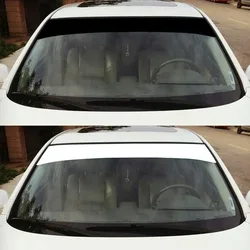 135x21CM Car Front Windshield Vinyl Waterproof Banner Stripe Decals Anti UV Heat Control Auto Window Visor Stickers Black/White