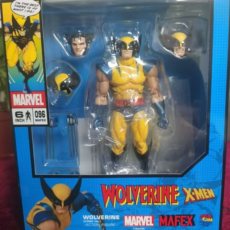 Original Mafex Marvel Wolverine Figure X-Men No.096 Anime Collection Action Figurine Pvc Model Toys Xmas Gift Statue In Stock