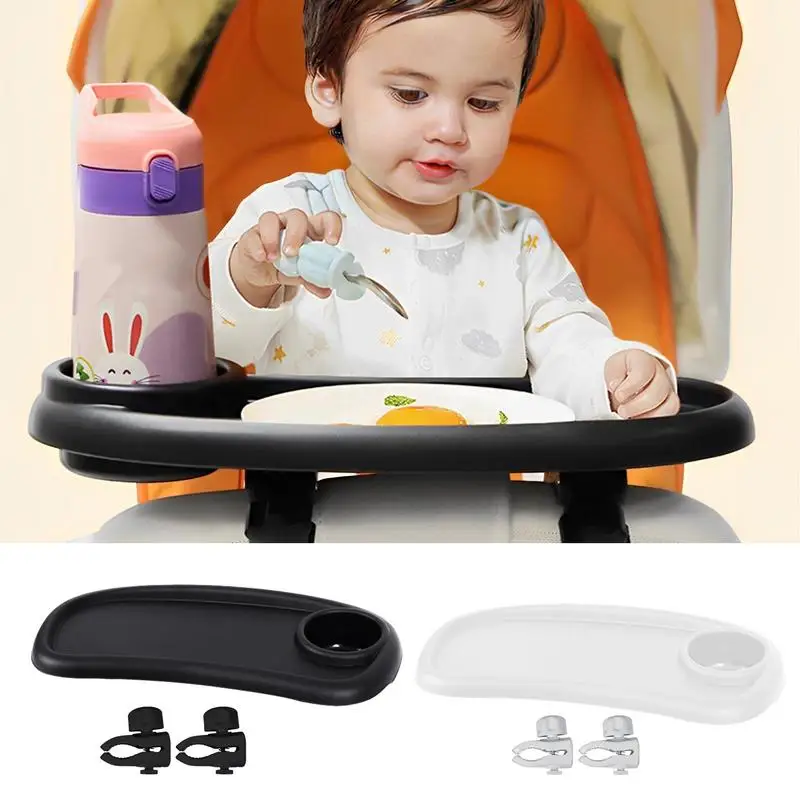 

Baby Stroller Dinner Table Baby Stroller Dinner Table Tray with Adjustable Clasp Milk Bottle Cup And Phone Holder Accessories