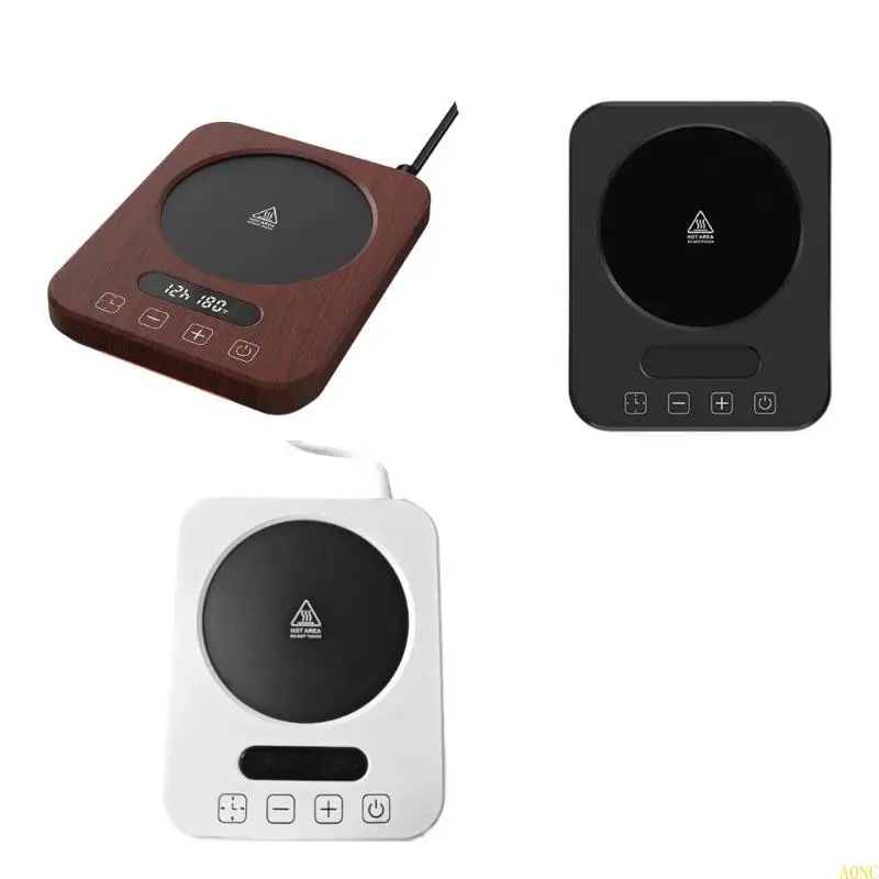 A0NC 디지털 디스플레이 커피 머그 컬 80 ° C 온도 12 시간 타이머 컵 난방 매트