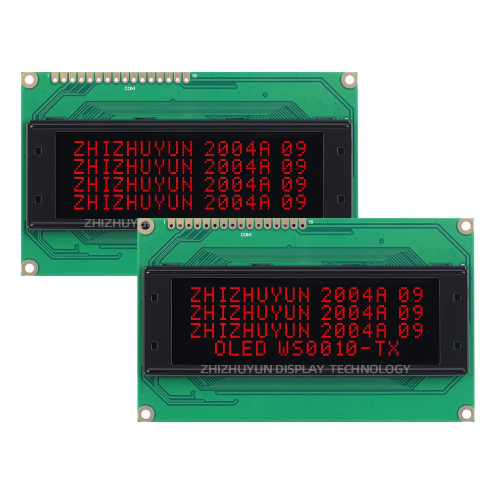 Imagem -03 - Módulo Lcd Tela de Exibição Carta Verde Temperatura de Trabalho Tela de Exibição Oled Filme Preto 20*4 Caráter40 Mais 80 Eh002004a