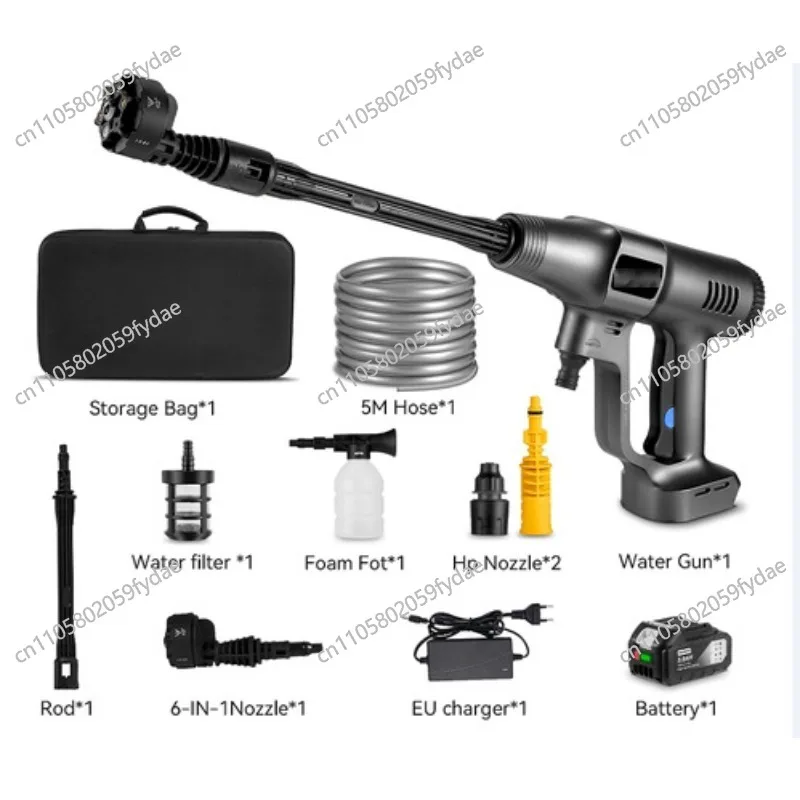 Water Gun 6 IN 1 Nozzles Pistolet  3500W 200Bar Brushless Electric High Pressure Washer Battery Powered Car Wash