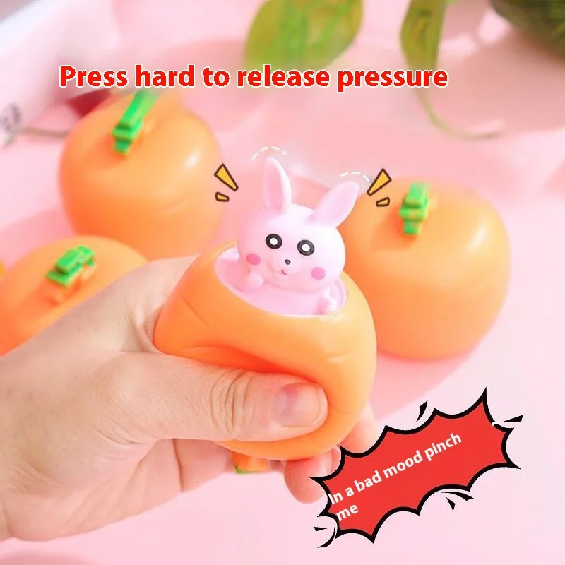 

New Squeezing Carrot Rabbit Cup Lovely Cute Toys Decompression Fidget Antistress Sensory Stress Reliefing Kids Adult Gift