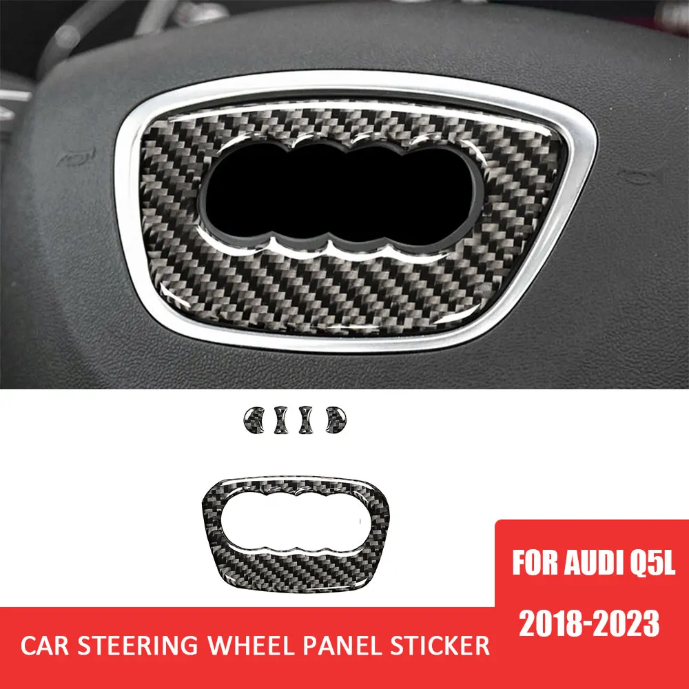 

Carbon Fiber Cover Car Steering Wheel Label Adhesive Frame for Audi A1 A3 A4 A5 A6 A7 Q3 A6 C7 Q5 Q5L A8 Q7 B6 Auto Accessories