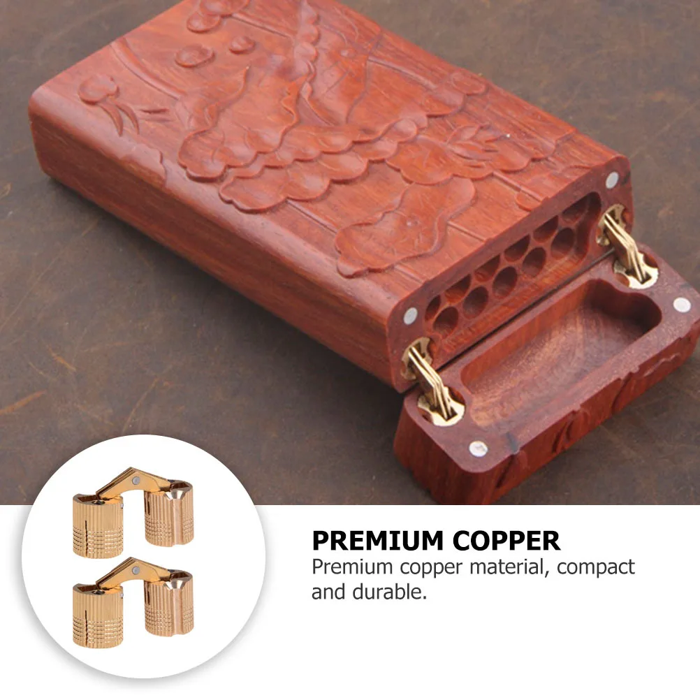 

2Pcs Copper Hinge Heavy Duty Cylindrical Spring for Jewel Cases Boxes 14mm Automatic Self Closing Durable Silent Installation